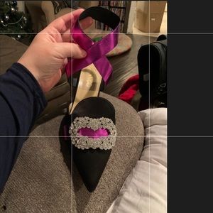 Giannico Jeweled Satin Pumps